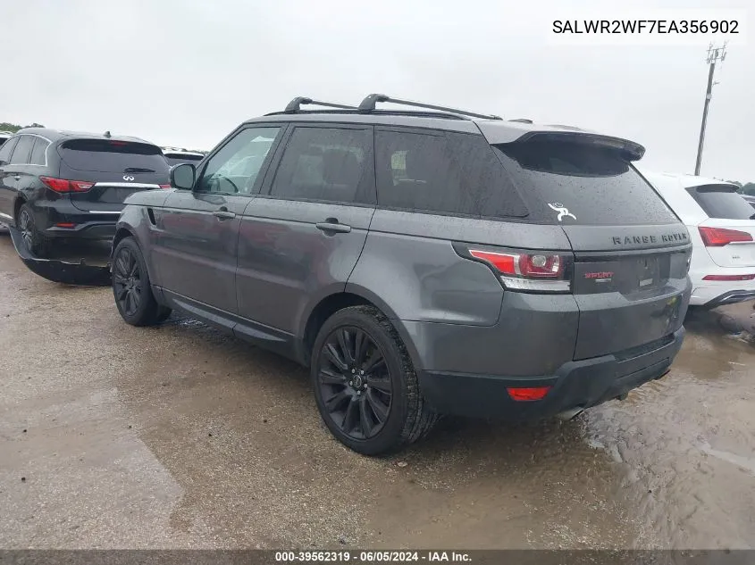 2014 Land Rover Range Rover Sport 3.0L V6 Supercharged Hse VIN: SALWR2WF7EA356902 Lot: 39562319