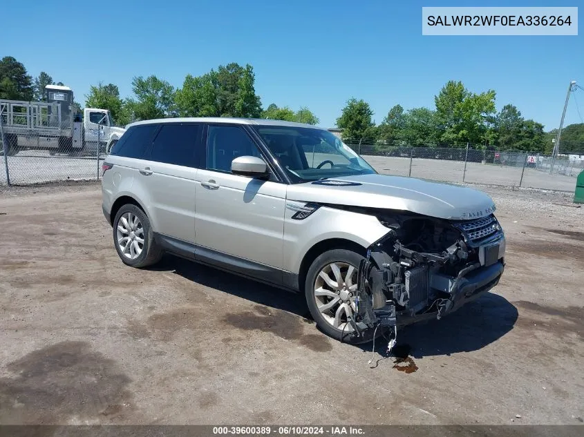 2014 Land Rover Range Rover Sport 3.0L V6 Supercharged Hse VIN: SALWR2WF0EA336264 Lot: 39600389