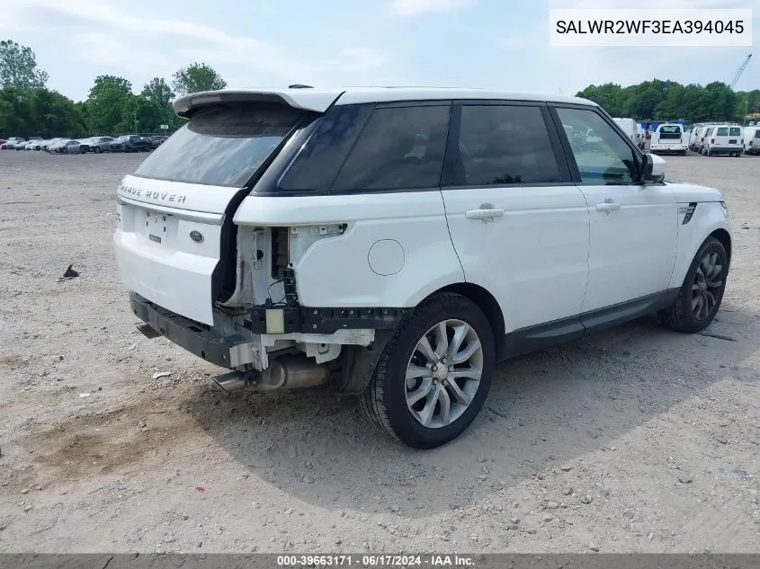 SALWR2WF3EA394045 2014 Land Rover Range Rover Sport 3.0L V6 Supercharged Hse