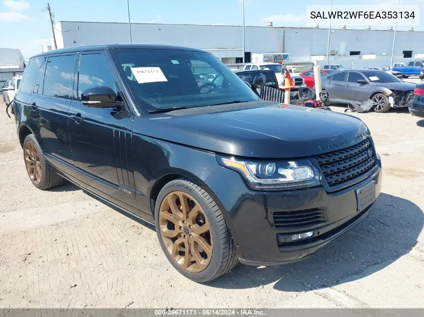 2014 Land Rover Range Rover Sport 3.0L V6 Supercharged Hse VIN: SALWR2WF6EA353134 Lot: 39671171