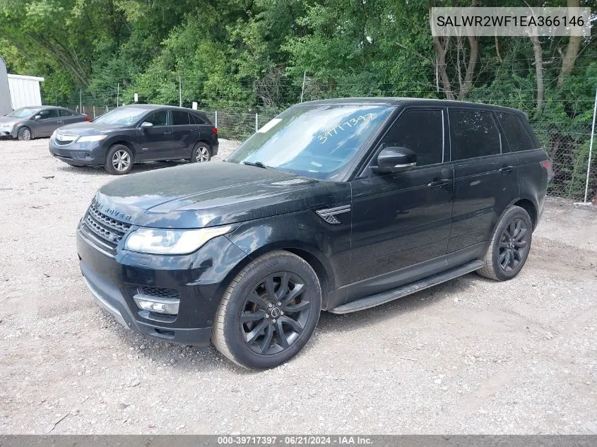 2014 Land Rover Range Rover Sport Hse VIN: SALWR2WF1EA366146 Lot: 39717397