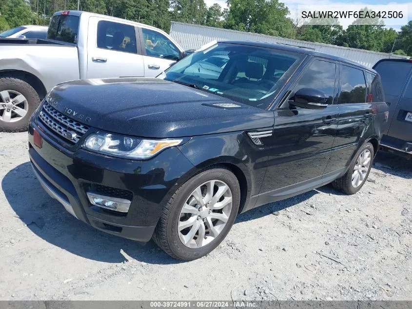 2014 Land Rover Range Rover Sport 3.0L V6 Supercharged Hse VIN: SALWR2WF6EA342506 Lot: 39724991