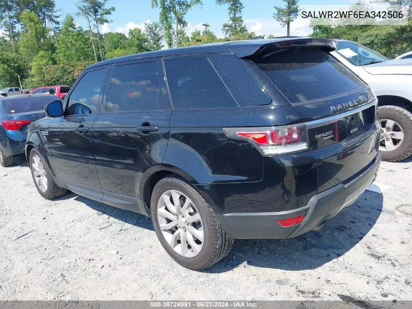 2014 Land Rover Range Rover Sport 3.0L V6 Supercharged Hse VIN: SALWR2WF6EA342506 Lot: 39724991