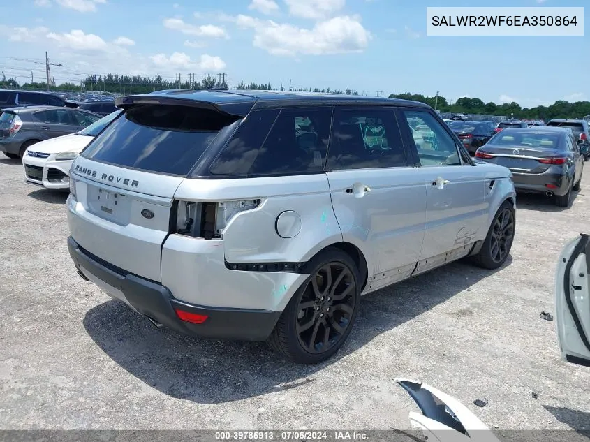 2014 Land Rover Range Rover Sport 3.0L V6 Supercharged Hse VIN: SALWR2WF6EA350864 Lot: 39785913