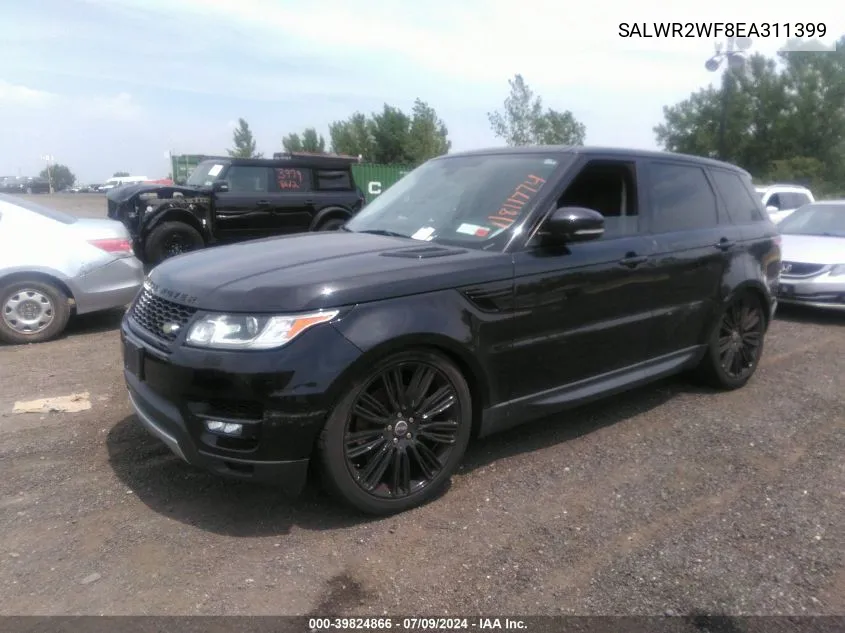 2014 Land Rover Range Rover Sport 3.0L V6 Supercharged Hse VIN: SALWR2WF8EA311399 Lot: 39824866