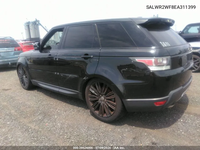 2014 Land Rover Range Rover Sport 3.0L V6 Supercharged Hse VIN: SALWR2WF8EA311399 Lot: 39824866