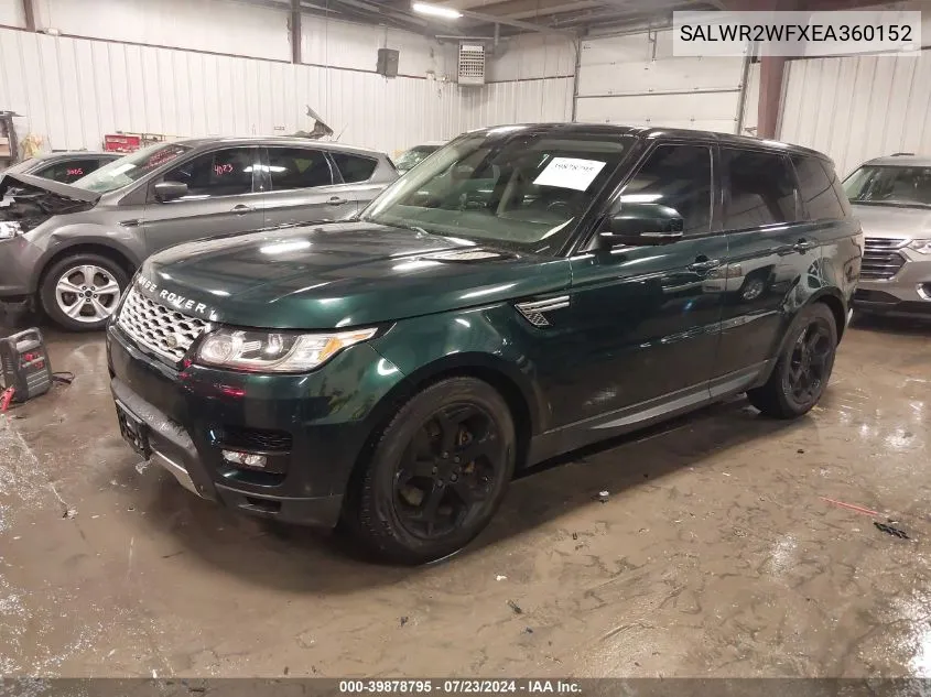 SALWR2WFXEA360152 2014 Land Rover Range Rover Sport 3.0L V6 Supercharged Hse