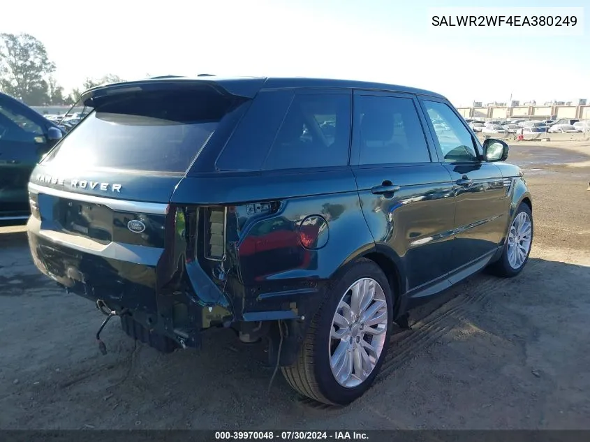 SALWR2WF4EA380249 2014 Land Rover Range Rover Sport 3.0L V6 Supercharged Hse