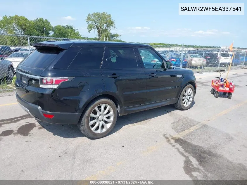 2014 Land Rover Range Rover Sport 3.0L V6 Supercharged Hse VIN: SALWR2WF5EA337541 Lot: 39998021