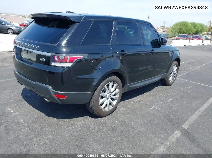 2014 Land Rover Range Rover Sport 3.0L V6 Supercharged Hse VIN: SALWR2WFXEA394348 Lot: 40049679