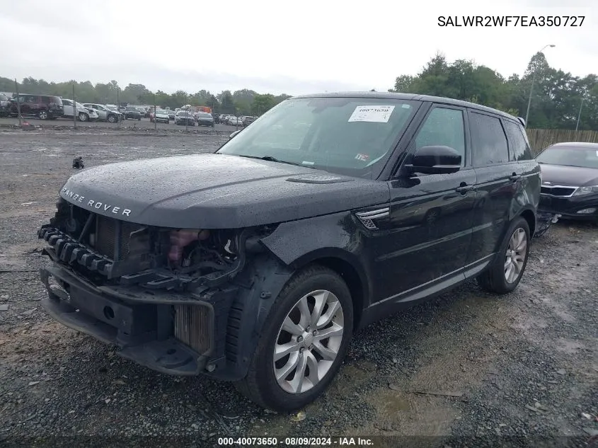 2014 Land Rover Range Rover Sport Hse VIN: SALWR2WF7EA350727 Lot: 40073650