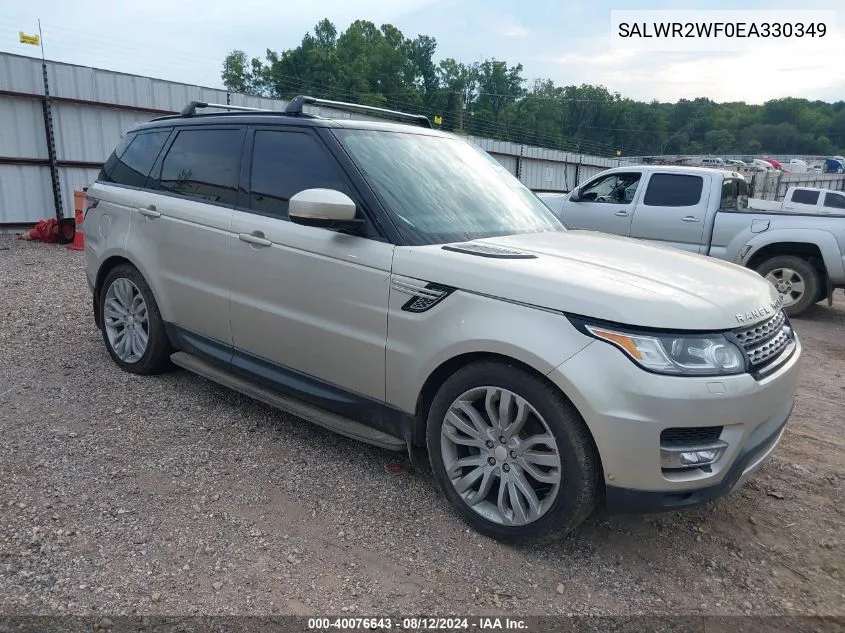 2014 Land Rover Range Rover Sport 3.0L V6 Supercharged Hse VIN: SALWR2WF0EA330349 Lot: 40076643