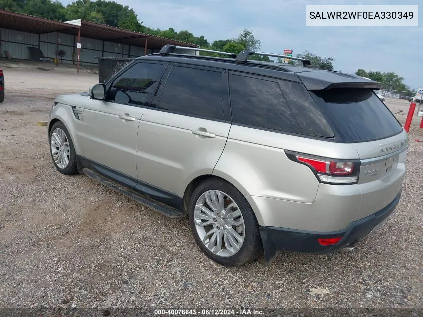 2014 Land Rover Range Rover Sport 3.0L V6 Supercharged Hse VIN: SALWR2WF0EA330349 Lot: 40076643