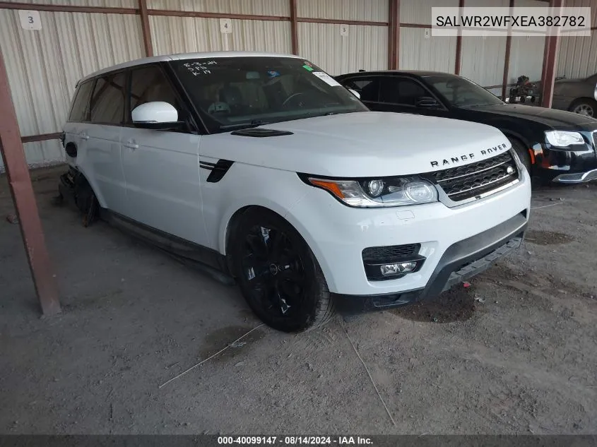 2014 Land Rover Range Rover Sport 3.0L V6 Supercharged Hse VIN: SALWR2WFXEA382782 Lot: 40099147