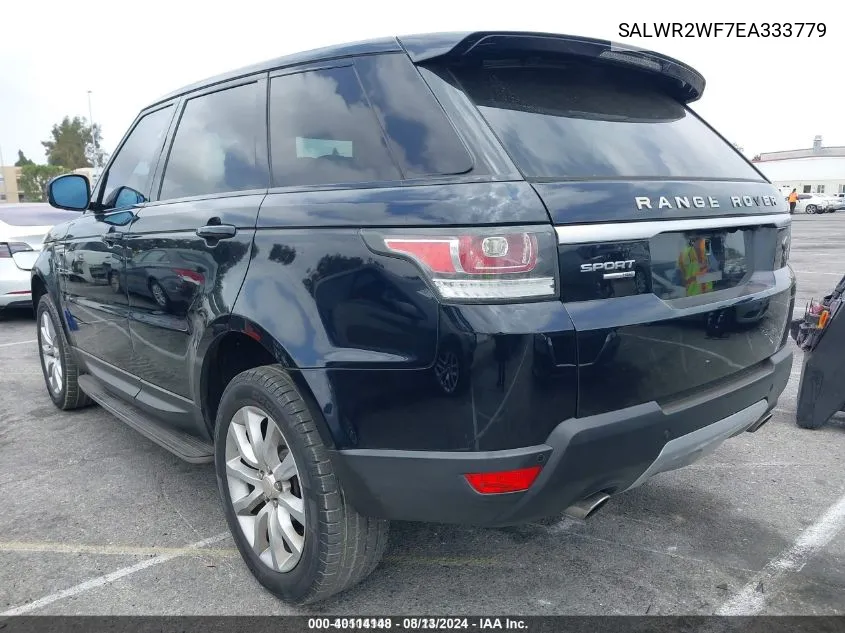 2014 Land Rover Range Rover Sport 3.0L V6 Supercharged Hse VIN: SALWR2WF7EA333779 Lot: 40114148