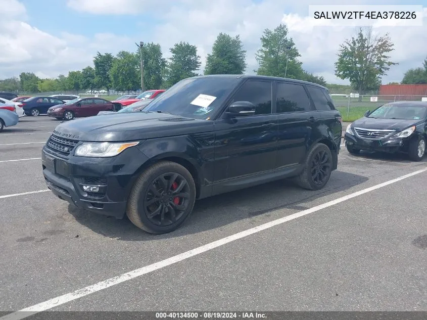 2014 Land Rover Range Rover Sport 5.0L V8 Supercharged Autobiography VIN: SALWV2TF4EA378226 Lot: 40134500