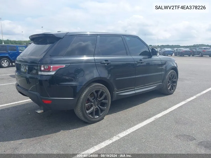 2014 Land Rover Range Rover Sport 5.0L V8 Supercharged Autobiography VIN: SALWV2TF4EA378226 Lot: 40134500