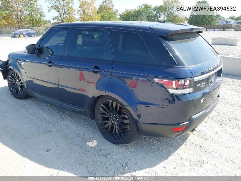 2014 Land Rover Range Rover Sport 3.0L V6 Supercharged Hse VIN: SALWR2WF7EA394632 Lot: 40353067