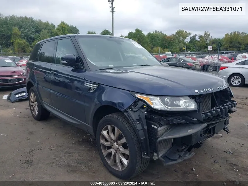 2014 Land Rover Range Rover Sport 3.0L V6 Supercharged Hse VIN: SALWR2WF8EA331071 Lot: 40353883