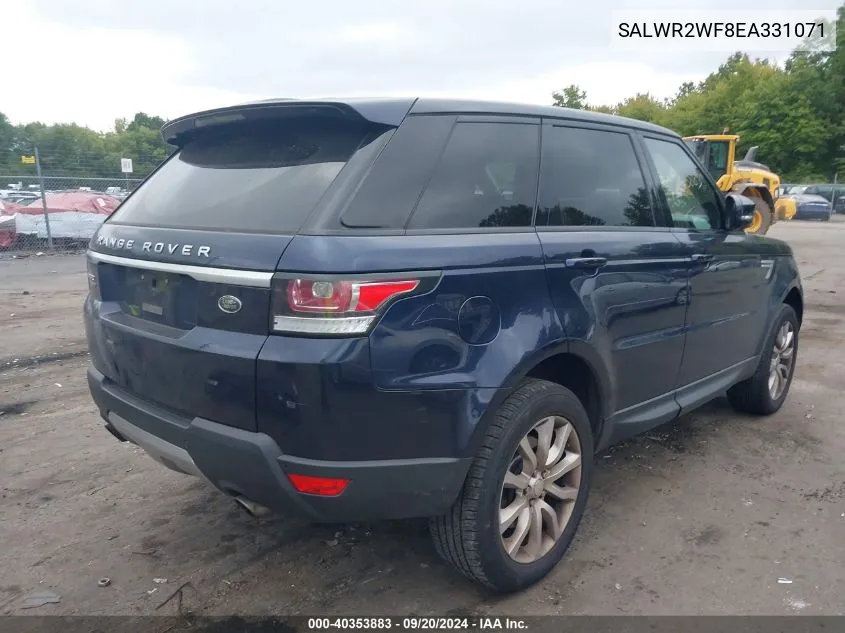 2014 Land Rover Range Rover Sport 3.0L V6 Supercharged Hse VIN: SALWR2WF8EA331071 Lot: 40353883