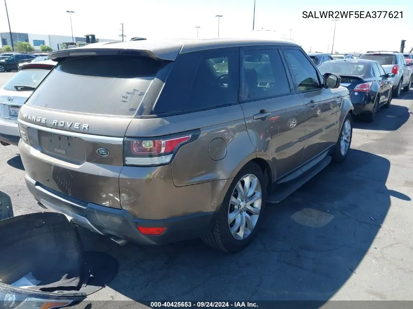 2014 Land Rover Range Rover Sport 3.0L V6 Supercharged Hse VIN: SALWR2WF5EA377621 Lot: 40425653