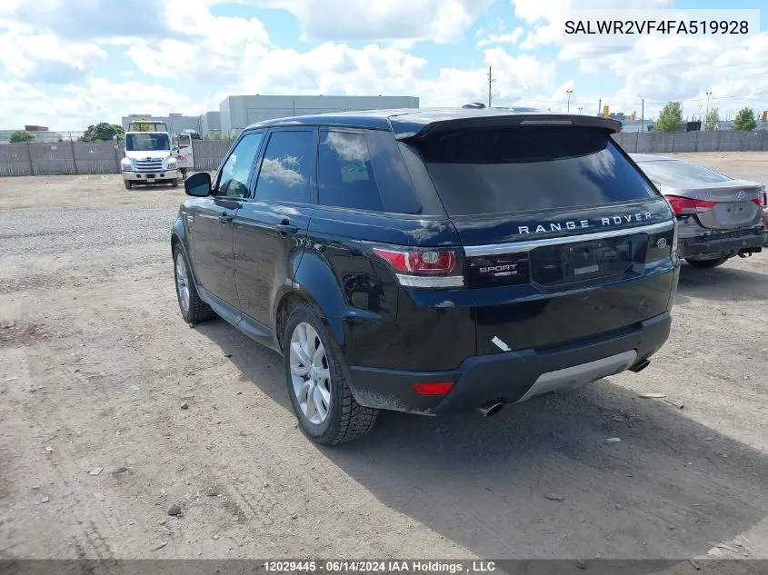 SALWR2VF4FA519928 2015 Land Rover Range Rover Sport