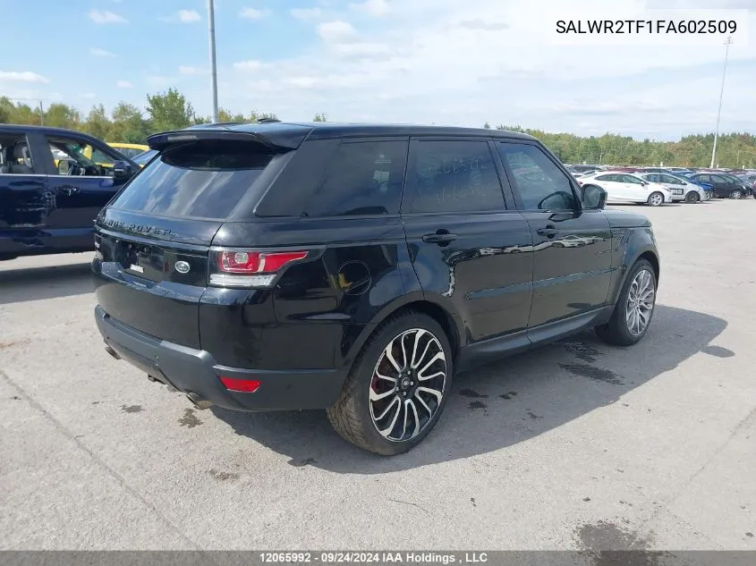 2015 Land Rover Range Rover Sport Sc VIN: SALWR2TF1FA602509 Lot: 12065992