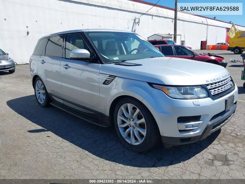 2015 Land Rover Range Rover Sport 3.0L V6 Supercharged Hse VIN: SALWR2VF8FA629588 Lot: 39423303