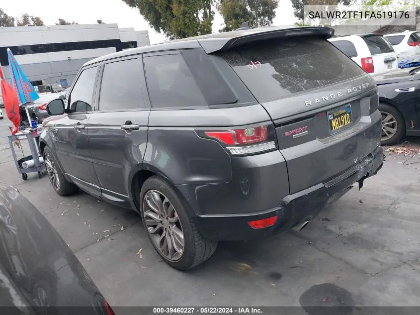 2015 Land Rover Range Rover Sport 5.0L V8 Supercharged VIN: SALWR2TF1FA519176 Lot: 39460227