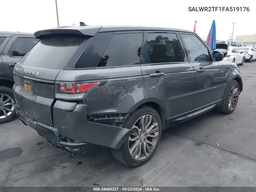 2015 Land Rover Range Rover Sport 5.0L V8 Supercharged VIN: SALWR2TF1FA519176 Lot: 39460227