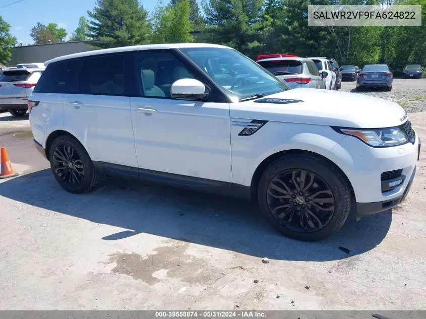 2015 Land Rover Range Rover Sport 3.0L V6 Supercharged Hse VIN: SALWR2VF9FA624822 Lot: 39558874