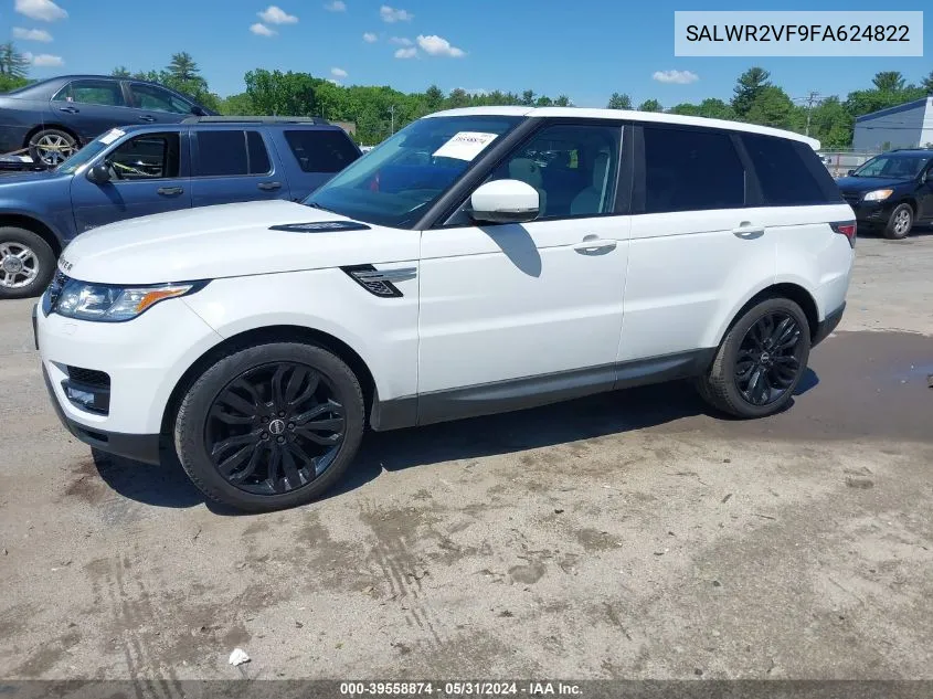 2015 Land Rover Range Rover Sport 3.0L V6 Supercharged Hse VIN: SALWR2VF9FA624822 Lot: 39558874