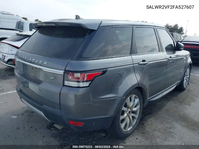 2015 Land Rover Range Rover Sport 3.0L V6 Supercharged Hse VIN: SALWR2VF2FA527607 Lot: 39575233