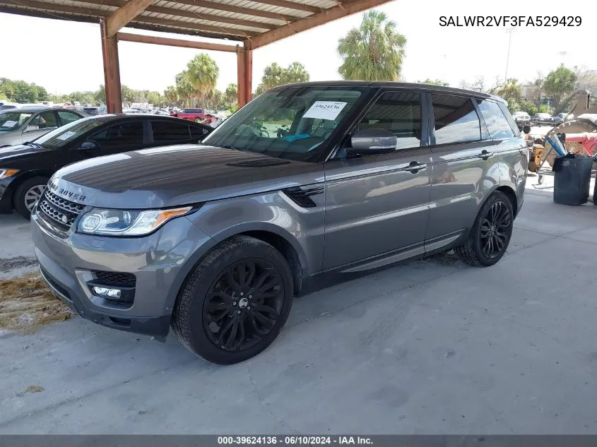 SALWR2VF3FA529429 2015 Land Rover Range Rover Sport 3.0L V6 Supercharged Hse