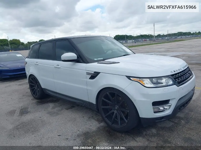 2015 Land Rover Range Rover Sport Sc VIN: SALWR2VFXFA615966 Lot: 39655447