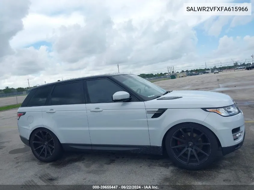 2015 Land Rover Range Rover Sport Sc VIN: SALWR2VFXFA615966 Lot: 39655447