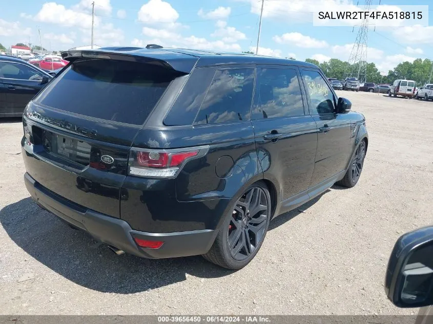 2015 Land Rover Range Rover Sport 5.0L V8 Supercharged VIN: SALWR2TF4FA518815 Lot: 39656450