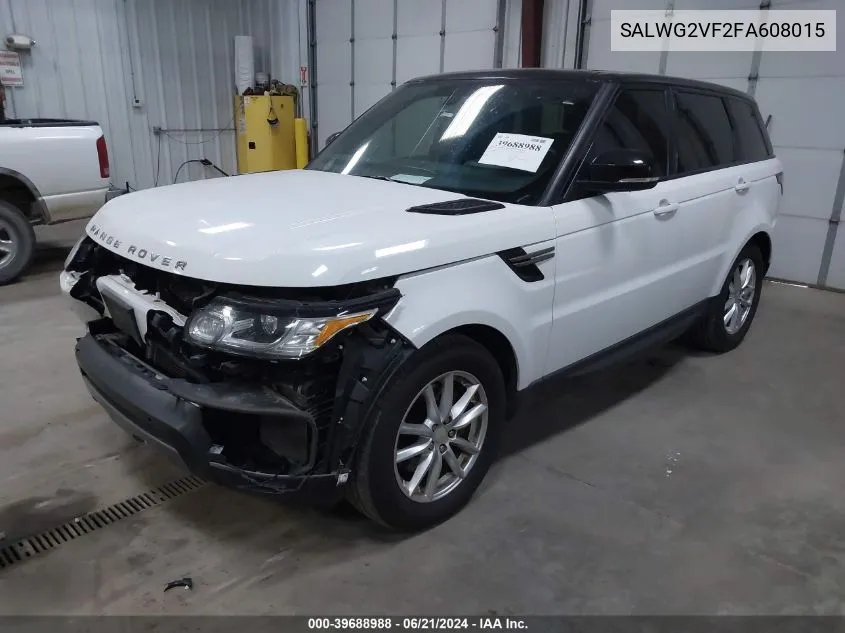 2015 Land Rover Range Rover Sport Se VIN: SALWG2VF2FA608015 Lot: 39688988