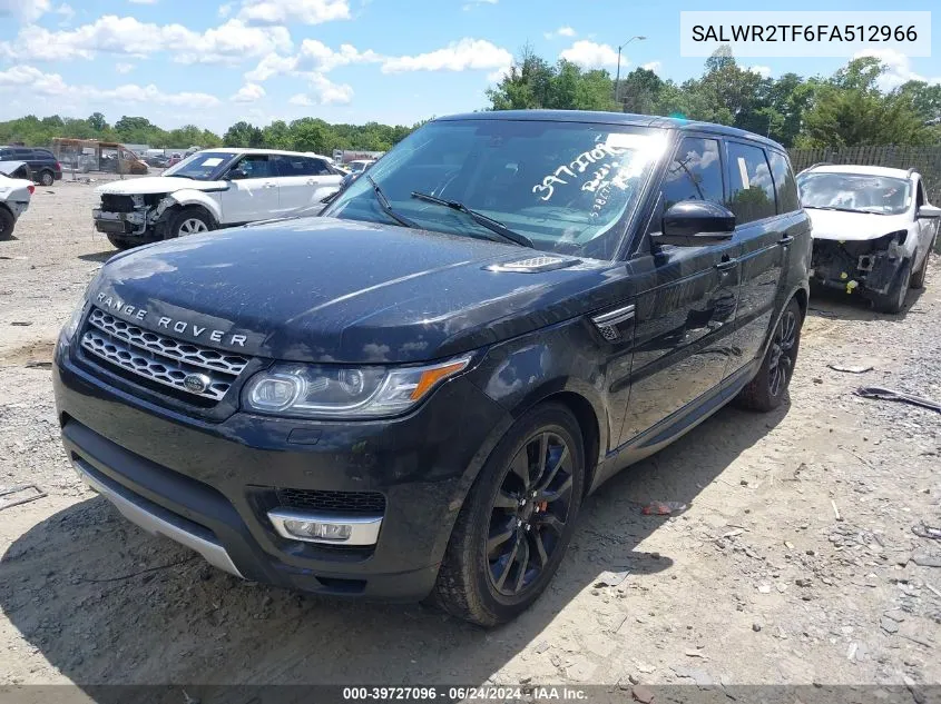 2015 Land Rover Range Rover Sport 5.0L V8 Supercharged VIN: SALWR2TF6FA512966 Lot: 39727096