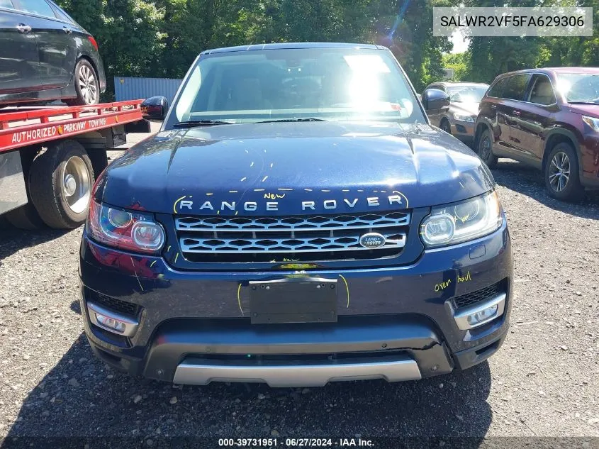 2015 Land Rover Range Rover Sport 3.0L V6 Supercharged Hse VIN: SALWR2VF5FA629306 Lot: 39731951