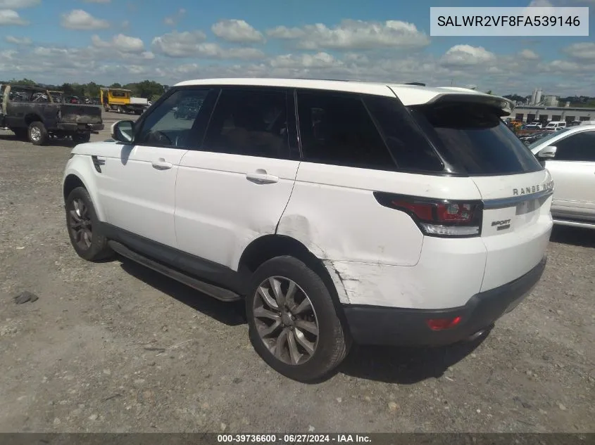 2015 Land Rover Range Rover Sport Sc VIN: SALWR2VF8FA539146 Lot: 39736600