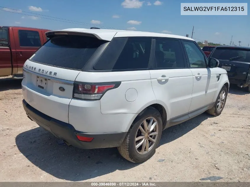 SALWG2VF1FA612315 2015 Land Rover Range Rover Sport 3.0L V6 Supercharged Hse/3.0L V6 Supercharged Se