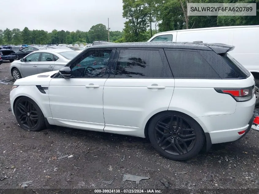 2015 Land Rover Range Rover Sport 3.0L V6 Supercharged Hse VIN: SALWR2VF6FA620789 Lot: 39924138