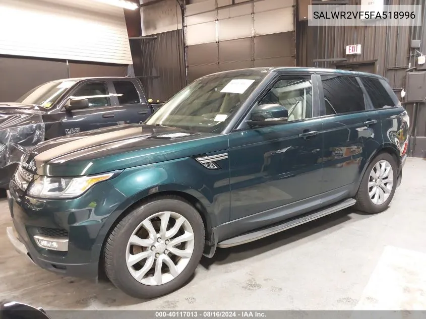 SALWR2VF5FA518996 2015 Land Rover Range Rover Sport 3.0L V6 Supercharged Hse