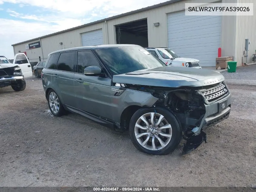 2015 Land Rover Range Rover Sport Sc VIN: SALWR2VF9FA539026 Lot: 40204547