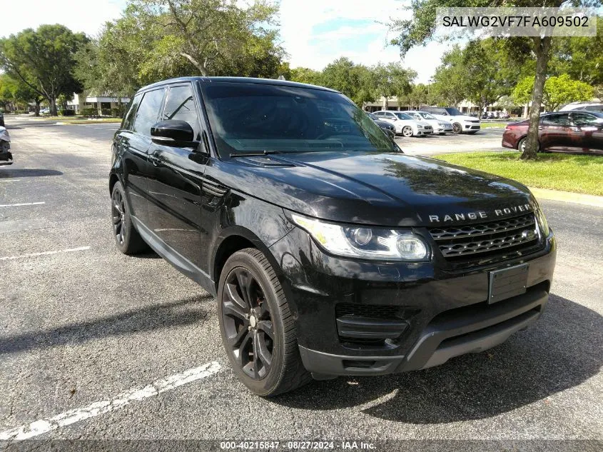 2015 Land Rover Range Rover Sport 3.0L V6 Supercharged Hse/3.0L V6 Supercharged Se VIN: SALWG2VF7FA609502 Lot: 40215847