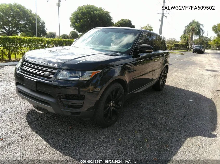 2015 Land Rover Range Rover Sport 3.0L V6 Supercharged Hse/3.0L V6 Supercharged Se VIN: SALWG2VF7FA609502 Lot: 40215847