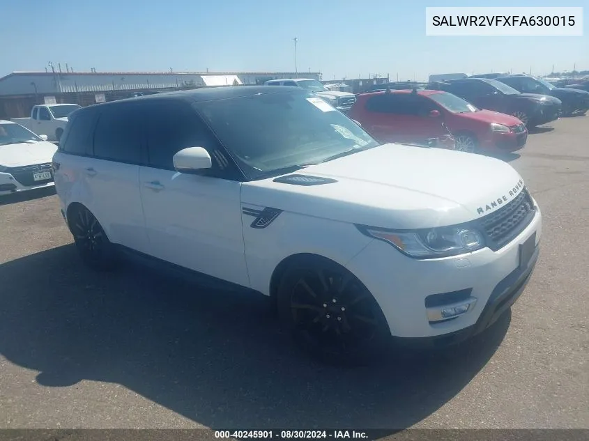 SALWR2VFXFA630015 2015 Land Rover Range Rover Sport 3.0L V6 Supercharged Hse