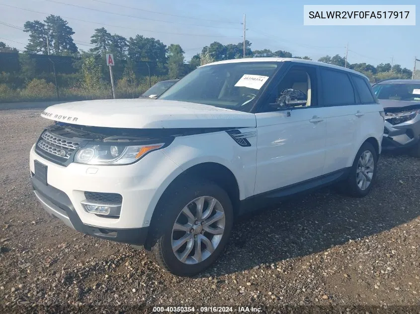 2015 Land Rover Range Rover Sport Sc VIN: SALWR2VF0FA517917 Lot: 40350354