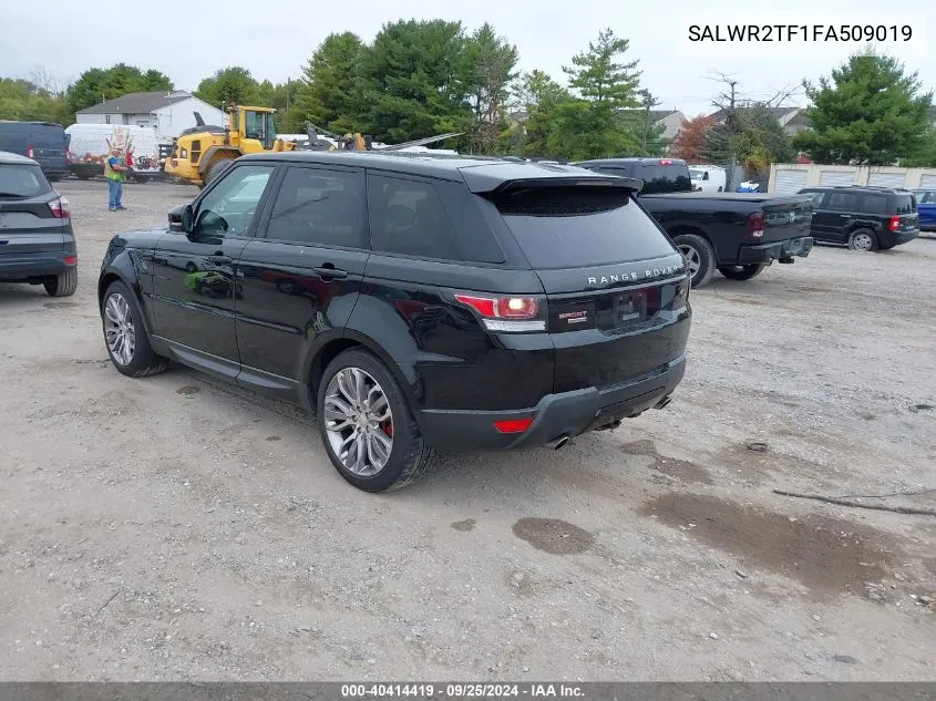 2015 Land Rover Range Rover Sport 5.0L V8 Supercharged VIN: SALWR2TF1FA509019 Lot: 40414419